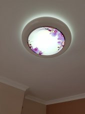 Farklı desen Hazır Gergi Tavan Dekorasyon & Aydınlatma Modelleri LED - 2