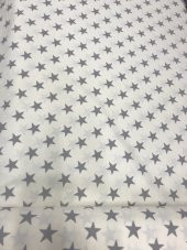 Zeren Home Beyaz Zemin Gri Yıldızlar Dertsiz Mutfak Masa Örtüsü 100cm x 140cm - 1