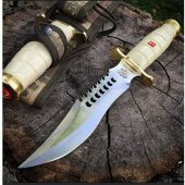 Halmak Beyaz Kurt Model Komando Bıçağı Kasatura Kamp Piknik Av - 4
