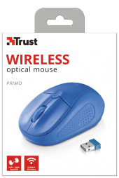 TRUST PRIMO USB KABLOSUZ MOUSE MAVİ - 1