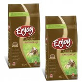 Enjoy Tavuklu Yetişkin Kedi Maması 15 Kg 2Li Set - 1