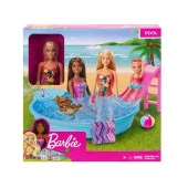 Barbie ve Havuzu Oyun Seti GHL91 thumbnail 1