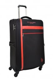 U.S. Polo Assn. Valiz Büyük Boy Siyah Kumaş Valiz - 1