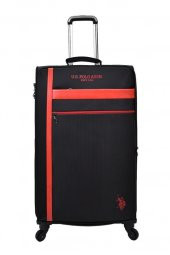 U.S. Polo Assn. Valiz Büyük Boy Siyah Kumaş Valiz - 2