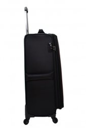 U.S. Polo Assn. Valiz Büyük Boy Siyah Kumaş Valiz - 3