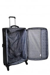 U.S. Polo Assn. Valiz Büyük Boy Siyah Kumaş Valiz - 5