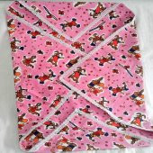 Taç Flanel Bebek Kundağı-Pembe - 1