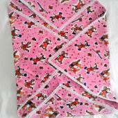 Taç Flanel Bebek Kundağı-Pembe - 4