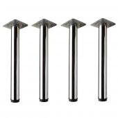 4 Adet Sehpa Ayağı 41 cm Ayarlı Krom Mobilya Ayak Çap : 60 mm - 1