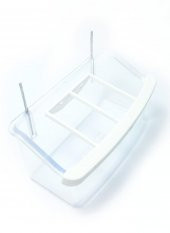 Izgaralı Şeffaf Kuş Yemliği 10 Cm - 1