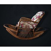 Bambu Bahçe Mobilyası Minderli Sallanan Sandalye Doğal Ahşap - 4
