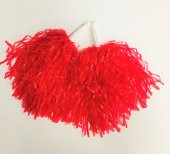 23 NİSAN GÖSTERİ PONPON 2Lİ SET MAT KIRMIZI (KÜÇÜK EBAT) - 1