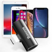 Orjinal Baseus İphone 7, 7 Plus Kulaklık ve Şarj Çoklayıcı Dönüştürücü - 1