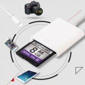 İphone ve İpad İçin SD Kart Hafıza Kart Adaptörü, Lightning Hafıza Kart Okuyucu, SD, TF Okuyucu - 6