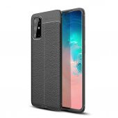 Galaxy S20 Plus Deri Desenli Kamera Korumalı Silikon Kılıf - 3