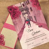 Yağlı Boya Nikah Davetiyesi ELT41456 - 100 Adet - 1