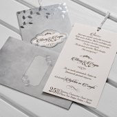 Sade Nikah Davetiyesi KL10530 - 100 Adet - 2