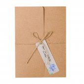 Kraft Lavanta Düğün Davetiyesi PE22370 - 100 Adet - 3