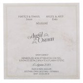 Yaprak Desenli Düğün Davetiyesi PE22379 - 100 Adet - 3