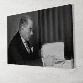 Siyah Beyaz Atatürk Kanvas Tablo - 2