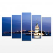 Kız Kulesi 5 Parça Kanvas Tablo - 1