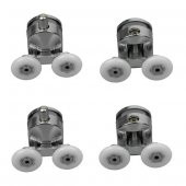 Duşakabin Tekerleği Metal Gövdeli Krom 4 lü Set Teker Çapı 24 mm - 1