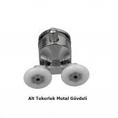 Duşakabin Tekerleği Metal Gövdeli Krom 4 lü Set Teker Çapı 24 mm - 3