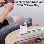 BASEUS Mirror Lake 30W Dijital Gösterge 4-Port Usb Hızlı Şarj Aleti - 2