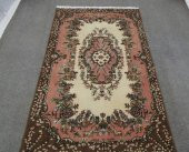 El Dokuma Pembe Muhteşem Güzellikte Lüks Son Sümerbank Yün Halı ! - 3