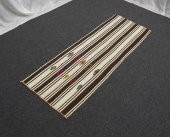 El Dokuma Benzersiz Ak Pamuklu Yörük Kilim ! - 6