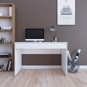 Beyaz Çiğli Çekmeceli Çalışma, Bilgisayar ve Ofis Masası, Makyaj Masası - 112x72x60 cm - 1