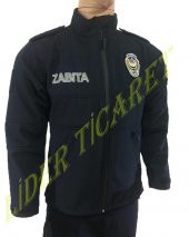 Zabıta Montu Lacivert Renk Softshell Kumaş Reflektör Baskılı Mont - 3