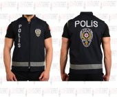 Polis Yeleği Yeni Model Reflektörlü Yeni Polis Logolu - 1