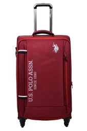 U.S. Polo Assn. Valiz Orta Boy Bordo Kumaş Valiz thumbnail 1