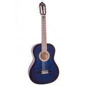 VALENCIA VC103TBUS KLASİK GİTAR SAP ÇELİKLİ 3/4 MAVİ SUNBURST Valencia VC103TBUS 3/4 size Classical Guitar with Thrusroad, Blue Sunburst - 1