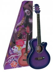 VALENCIA GRA1KCPP AKUSTİK GİTAR GYPSY ROSE SET (GIGBAG, STRAP, STICK Gypsy Rose Akustik Gitar Set-Mor-(Gıgbag Strap Stickers Dvd) - 1