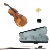 KINGLOS KNG PJA-1003 3/4 ÖĞRENCİ KEMANI MAT 3/4 KUTULU, ÖN LADİN, ARKA VE  ÖĞRENCİ KEMANI MAT 3/4 KUTULU, ÖN LADİN, ARKA VE YANLAR MAPLE (AKÇAAĞAAÇ), KLAVYE ABANOZ, KULAKLAR VE KUYRUK İLE ÇENELİK  JUJUBE thumbnail 1