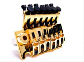 GRAPHTECH PS-0080-G0 SS Bridge LB63 Floyd Rose Style -GOLD Ss Bridge Lb63 Floyd Rose Style -Gold - 1