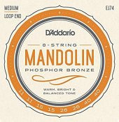 DADDARIO EJ74 MANDOLIN TEL SET, FOSFOR BRONZ SARIM, MEDIUM, 4 Çİ - 1