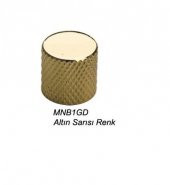VALENCIA MNB1GD GİTAR POT. DÜĞME BAŞLIĞI (KUBBELİ) METAL, GOLD, (1 MNB1GD GOLD RENK YUVARLAK KONTROL DÜĞMESİ. - 1