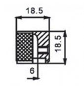 VALENCIA MNB1BK GİTAR POT. DÜĞME BAŞLIĞI (KUBBELİ) METAL, SİYAH, ( MNB1BK Dome (Yuvarlak) Kontrol Düğmesi (Siyah). thumbnail 2