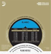DADDARIO EJ46C KLASİK GİTAR TEL SETİ, PRO-ARTE, COMPOSITE CORE, S  D'Addario EJ46C Pro-Arte Composites Hard (.0285-.046) Classical Guitar Strings - 2