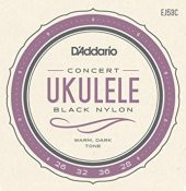 DADDARIO EJ53C UKULELE TEL SETİ, HAWAIAN / CONCERT, BLACK NYLON,      thumbnail 1