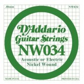DADDARIO NW034 ELEKTRO VE AKUSTİK TEK TEL, (LA), NİCKEL    - 1