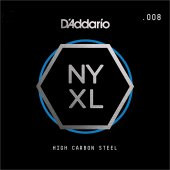 DADDARIO NYS008 ELEKTRO VE AKUSTİK TEK TEL, E-(Mİ), HIGH CARBON D'Addario NYS008 Single Plain Steel Guitar String, .008 - 2