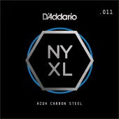 DADDARIO NYS011 ELEKTRO VE AKUSTİK TEK TEL, E-(Mİ), HIGH CARBON D'Addario NYS011 Single Plain Steel Guitar String, .011 - 2