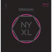 DADDARIO NYXL0942-3P ELEKTRO GİTAR TEL SETİ, 3 LÜ SUPER LIGHT D'Addario NYXL0942-3P Super Light NYXL Nickel Wound Multi-Pack Electric Guitar Strings (6-String Set, 9 - 42, 3-Pack) - 1