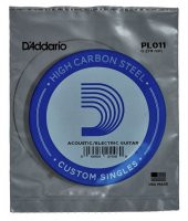 DADDARIO PL011 ELEKTRO VE AKUSTİK TEK TEL, E-(Mİ), HIGH CARBON ST Daddario PL011 Single Plain Steel String, (E) Mİ TEK TEL  - 1