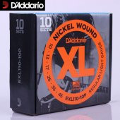 DADDARIO EXL110-10P (10 SET) ELEKTRO GİTAR TEL SETİ, XL, 10-46, NICKEL  EXL110-10P      10 Set Value Pack Regular Light 10-46 - 1
