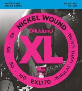 DADDARIO EXL170 BAS GİTAR TEL SETİ, XL, 45-100, LONG SCALE, NICKEL   - 1